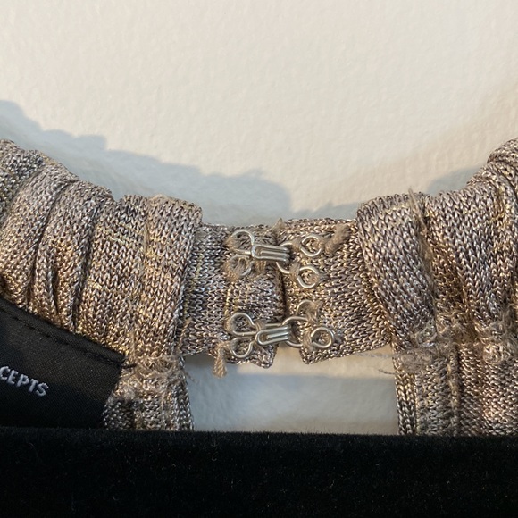 INC International Concepts Gold Metallic Halter Top Sleeveless | Size PS - Picture 6 of 9